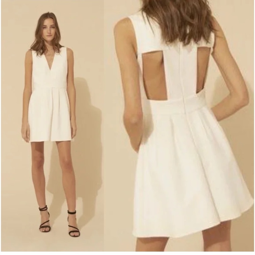 *NWOT BA&SH Wilson Cutout Fit and Flare Mini Ecru Dress - Picture 1 of 4